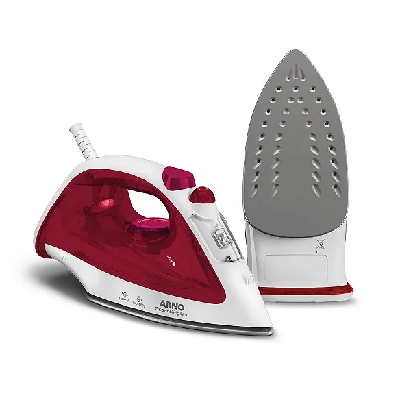 Ferro a Vapor Antiaderente FMQ Essential Gliss Rosa - ARNO