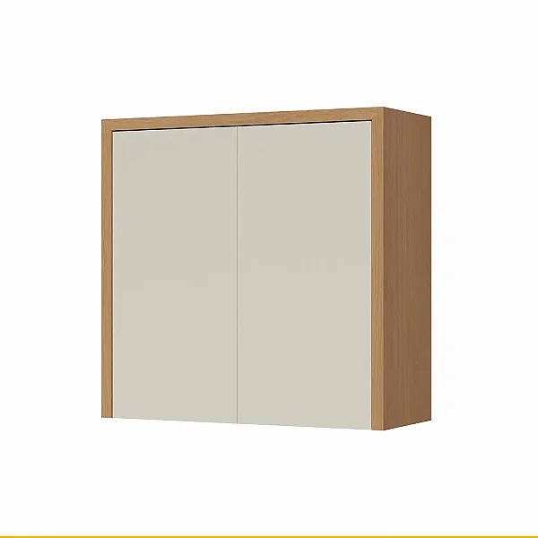 Armário Aéreo 2 Portas Condessa 100% MDF Carvalho Greice - NESHER