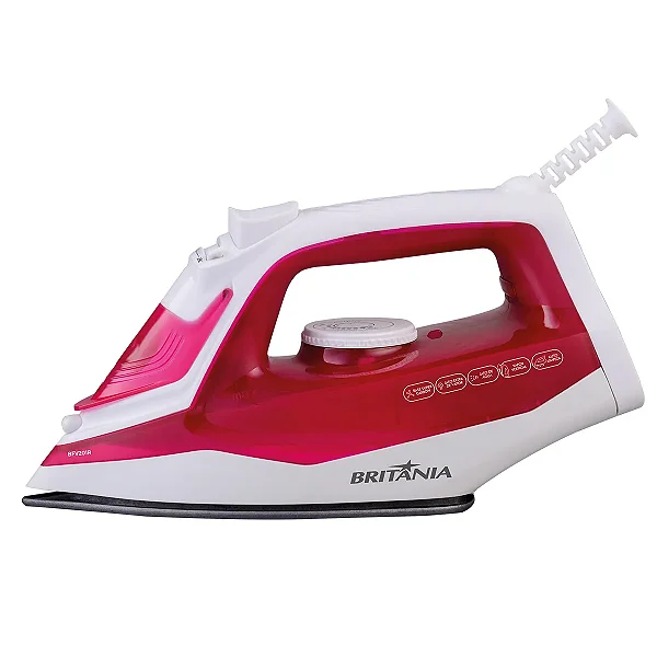 Ferro de Passar a Vapor Super Carbon BFV201R Vermelho/ Branco - BRITANIA