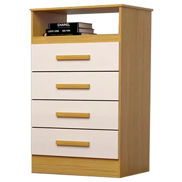 Cômoda 4 Gavetas Jéssica 100% MDF Cinamomo/ Off White - ACP MÓVEIS