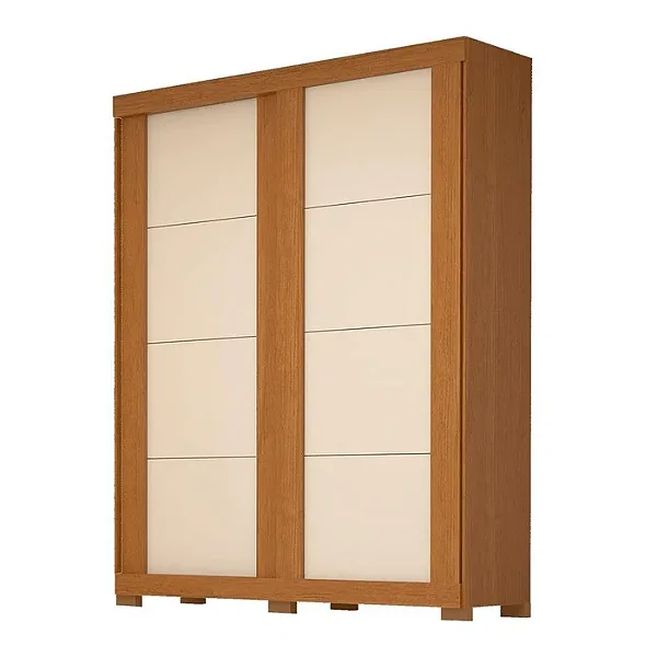 Roupeiro 2 Portas 2 Gavetas Helena Prime 100% MDF Cinamomo/ Off White - ACP MÓVEIS