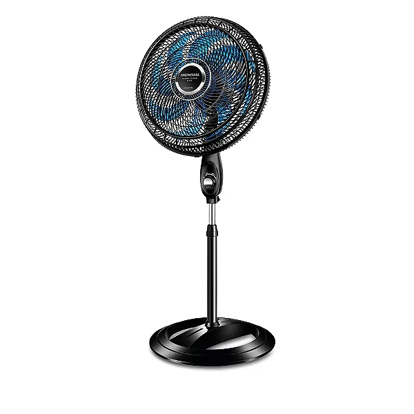 Ventilado 40cm Coluna Super Turbo VTX40C Crytal 8 Pás Preto/ Azul - MONDIAL