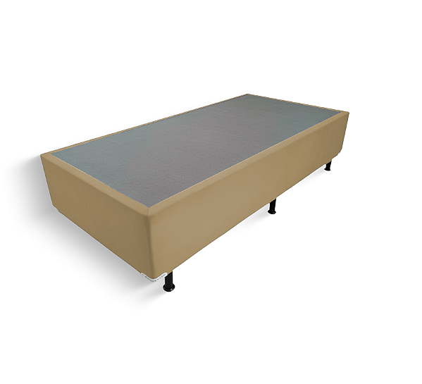 Box Base Solteiro Paris 88X188X30cm Bege - TOPAZIO