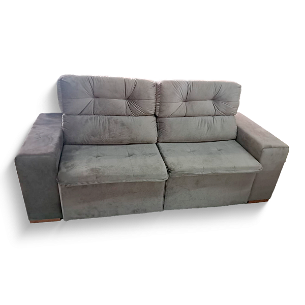 Sofá 3 Lugares Retrátil e Reclinável New Conceito Velluti Cacau - CONCEITO ESTOFADOS