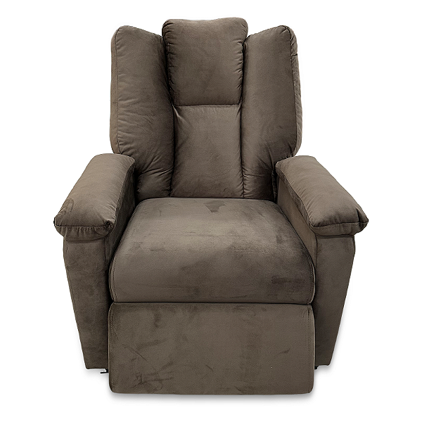 Poltrona Reclinável Doha Veludo Slim Chocolate - ARTFLEX ESTOFADOS