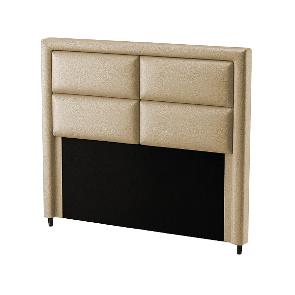 Cabeceira Casal New York 120s Veludo Bege - PROBEL
