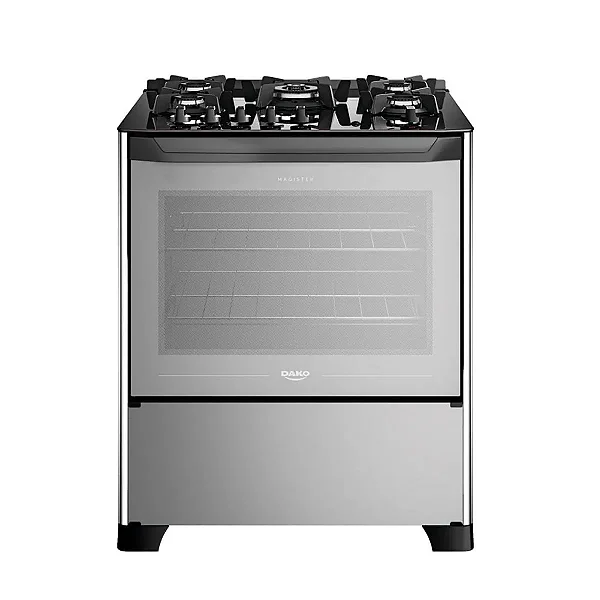 Fogão 5 Bocas Magisterstyle Mesa de Vidro Espelhado - DAKO