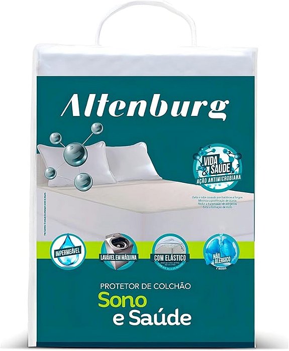 Protetor Colchão King Impermeável Antialérgico 193X203X40 Branco - ALTENBURG