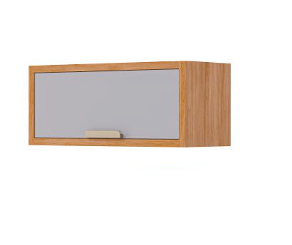 Armário Aéreo Simples 1 Porta Eloise 100% MDF Cinamomo/ Platina - MGM MOVEIS