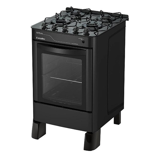 Fogão 4 bocas Ágata Glass 4090 preto - ESMALTEC