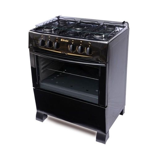 Fogão 5 bocas SIRIUS PLUS preto - BRASLAR