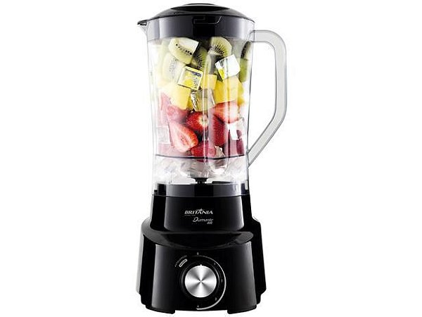 Liquidificador 4 velocidades DIAMANTE 800 900W preto - BRITÂNIA