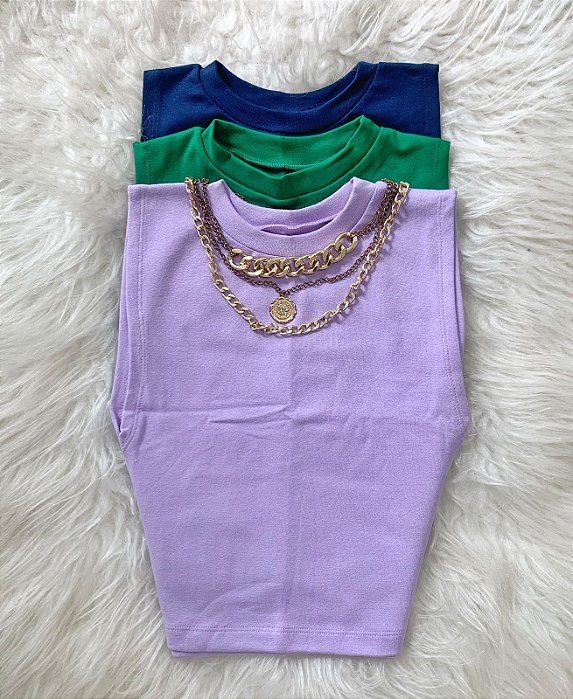 Kit 3 Pecas Cropped Regata
