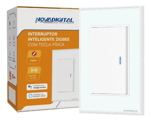 Interruptor Novadigital 1 Teclas Física Branco Zigbee