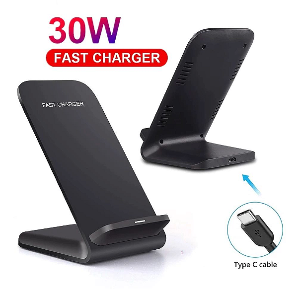 Carregador Inteligente Wireless Charge 30W Indução 30W
