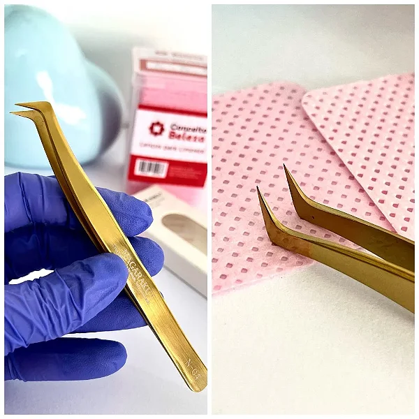 PINÇA CÍLIOS GOLD PROFISSIONAL NAGARAKU N-04 VOLUME RUSSO