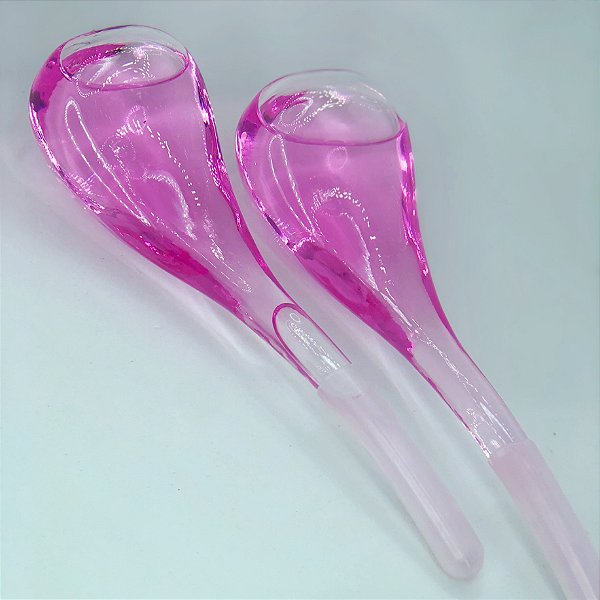 PAR ESFERAS GOTA ICE GLOBES ROSA