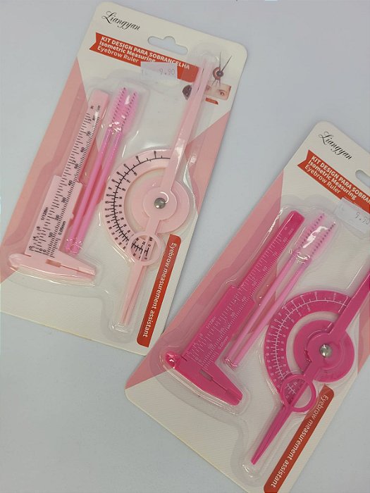 KIT MINI PAQUÍMETRO + RÉGUA ISÓMETRICA ROSA