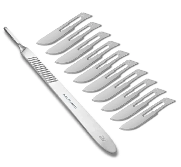 KIT DERMAPLANING CABO BISTURI N° 3 + 10 LÂMINAS N° 10