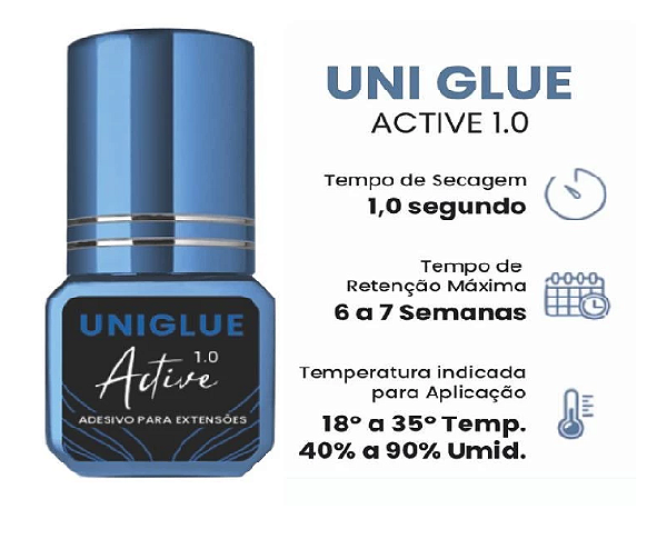 COLA A PROVA D'ÁGUA UNILASHES ACTIVE 0.5 AZUL 3g
