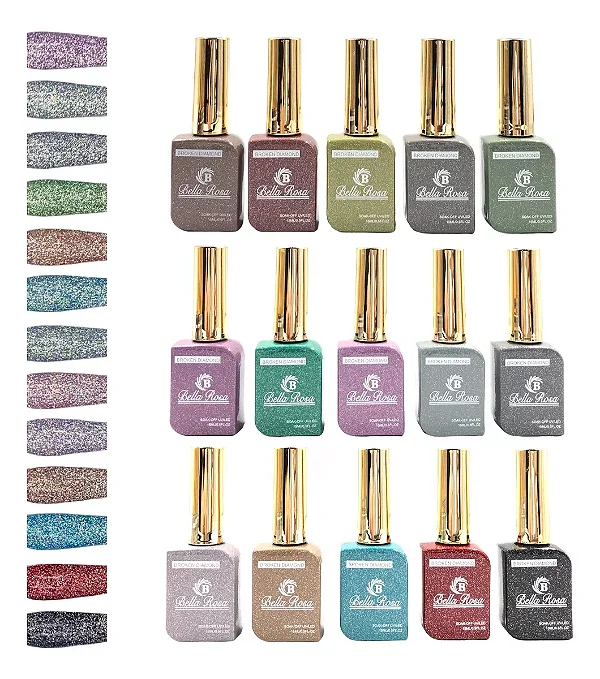 ESMALTE EM GEL REFLETIVO BELLA ROSA 15ML
