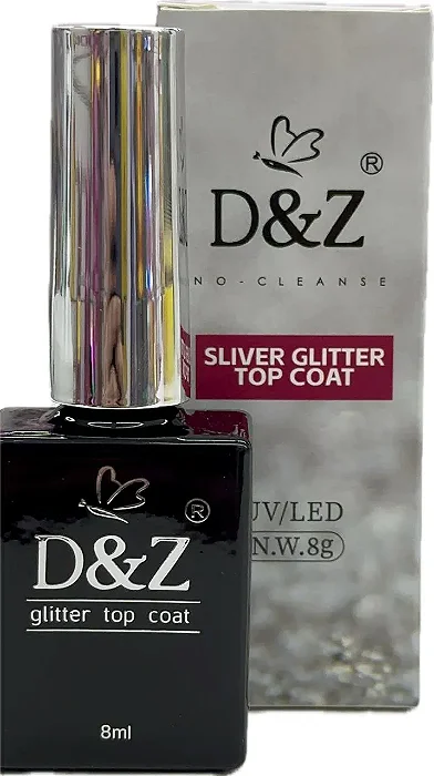 TOP COAT D&Z SILVER GLITTER 8ml