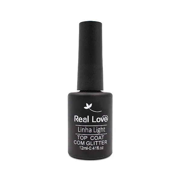 TOP COAT GLITTER REAL LOVE LINHA LIGHT 12ML