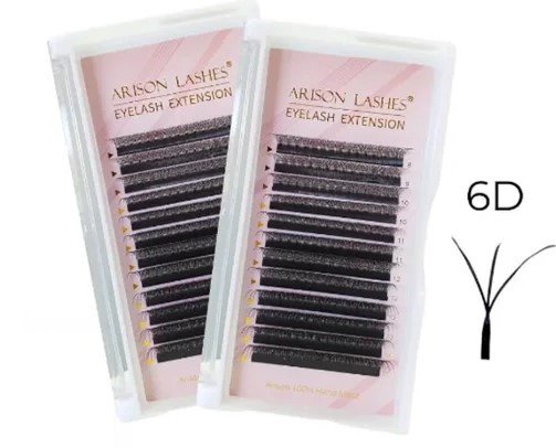 CÍLIOS 6DW FIOS DUPLOS ARISON LASHES 0.07D Mix 8-15mm