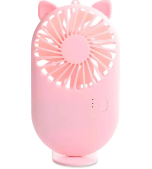 MINI VENTILADOR ROSA PORTÁTIL GATINHO USB