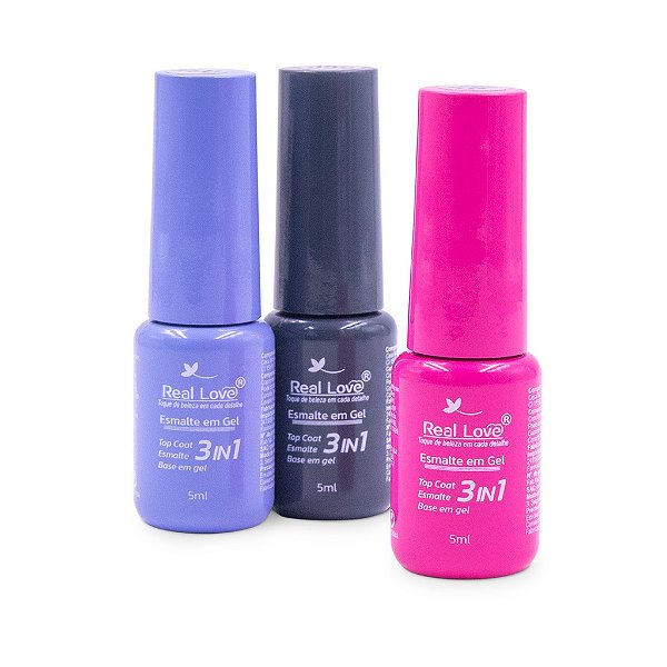 ESMALTE EM GEL REAL LOVE 3 EM 1 5ml