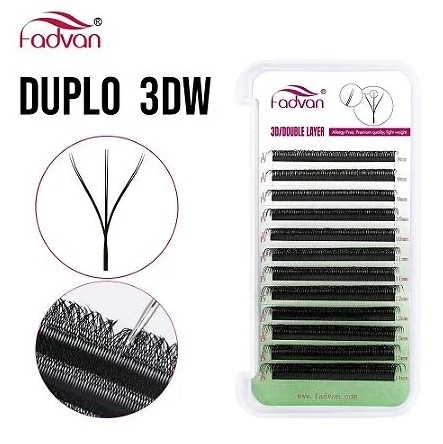 CÍLIOS 3DW DUPLO 6DW EGÍPCIO FADVAN 0.07D MIX 8-14