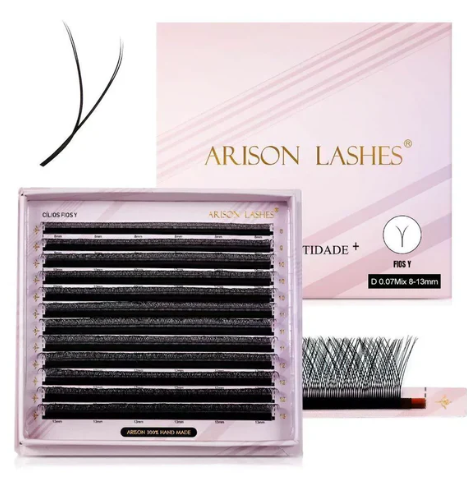 CÍLIOS PLUS ARISON LASHES YY VOLUME BRASILEIRO MIX 8-13