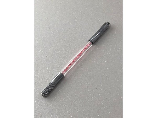 TEBORI DE PONTA DUPLA EM ACRÍLICO (CRISTAIS ROSA)