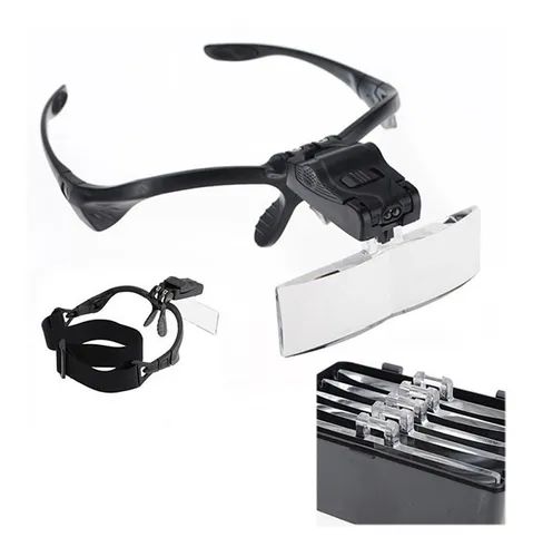 LUPA LED BRANCA CABEÇA COM 5 LENTES