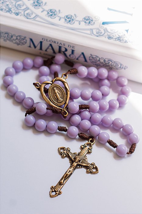 Terço Lilas Nossa senhora das Graças 10mm