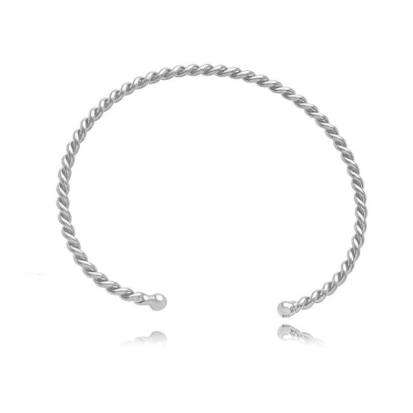 Bracelete torcido liso branco