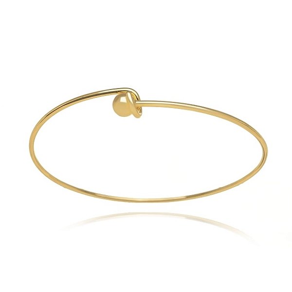 Bracelete bola lisa dourado