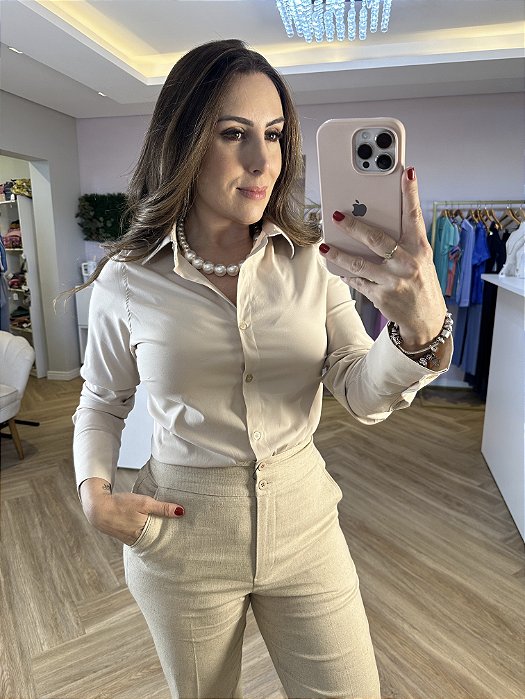 Camisa punho longo Leticia