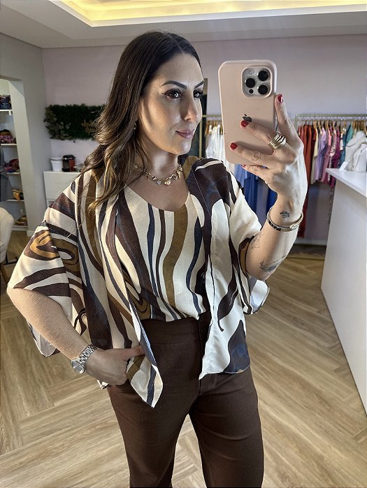 Kimono em crepe