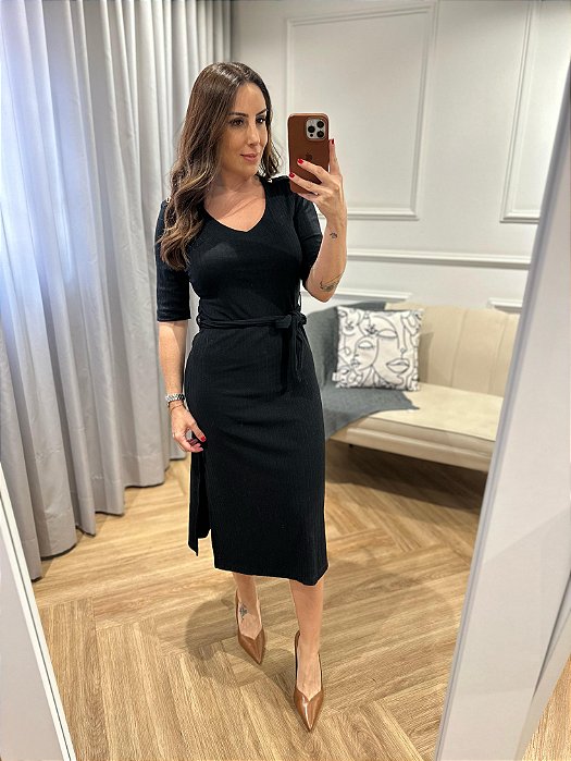 Vestido canelado Camila