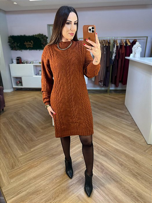 Vestido midi de modal mousse