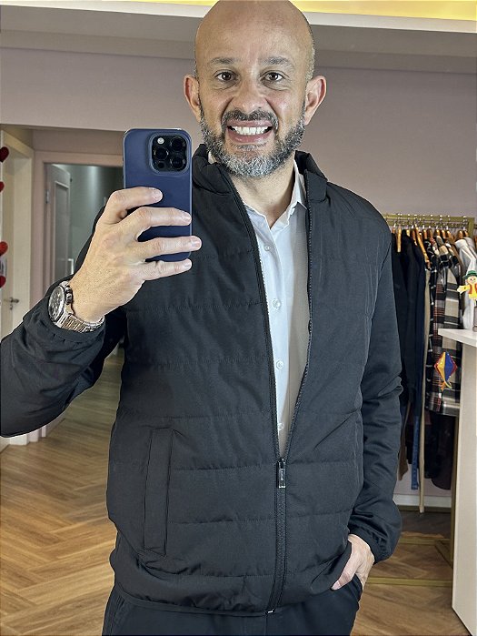 Jaqueta masculina corta vento