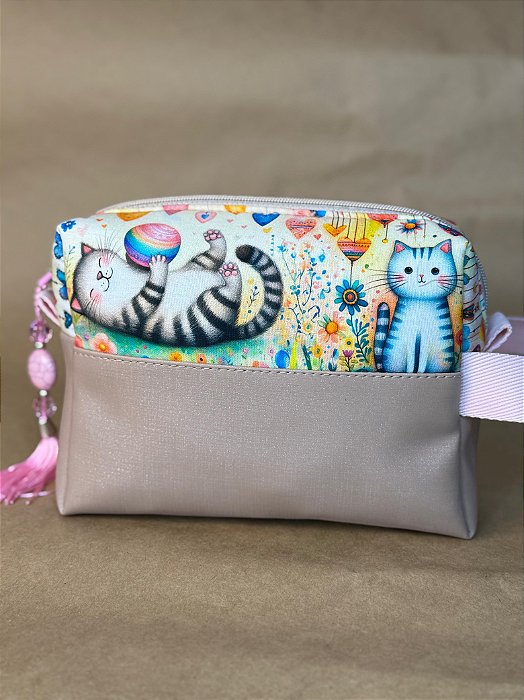 Necessaire trapézio gato