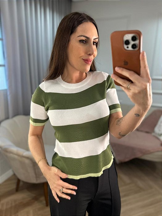 Blusa modal listrada Meire