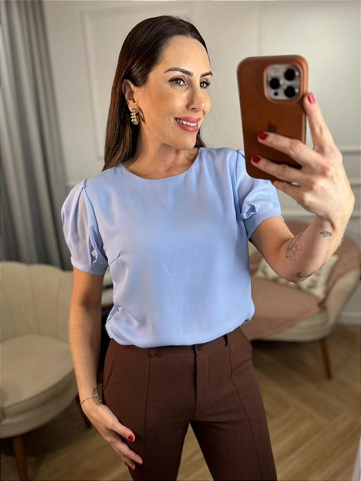 Blusa de crepe Marilia