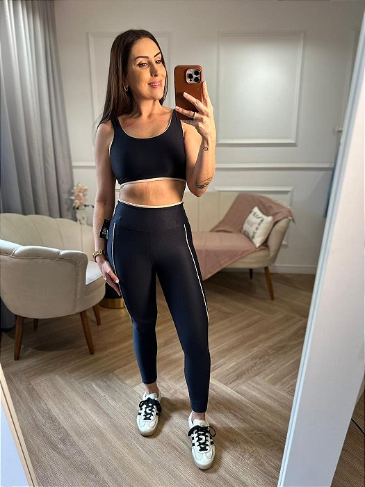 Conjunto calça e top poliamida Berta