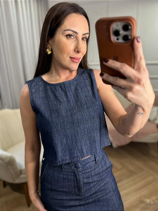 Blusa jeans Alessandra