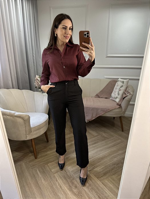 Calça alfaiataria reta Florença