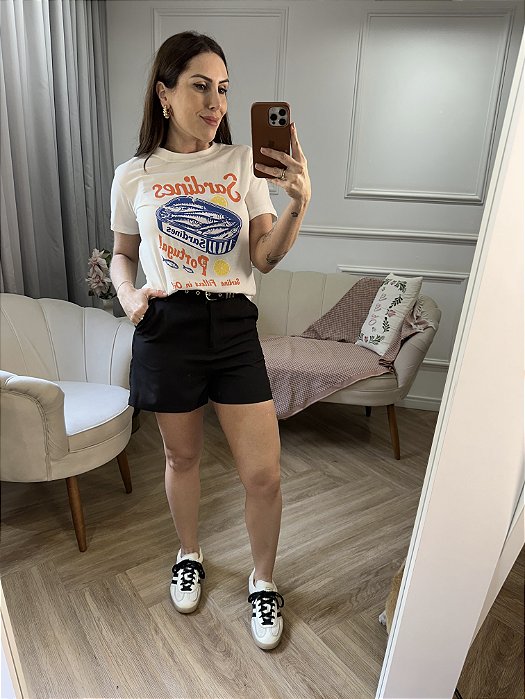 Shorts alfaiataria c/ cinto