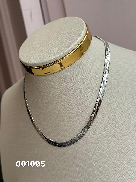 Chocker fita lisa branco